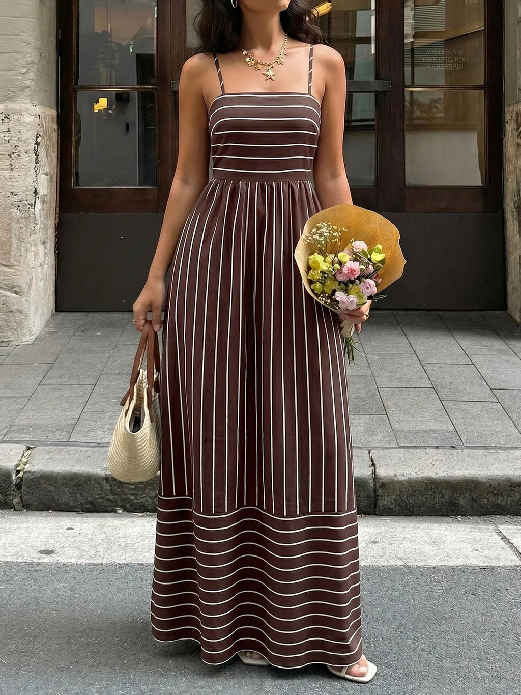 Vestido Longo Listrado Riviera