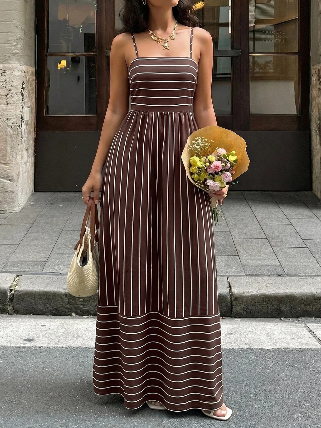 Vestido Longo Listrado Riviera