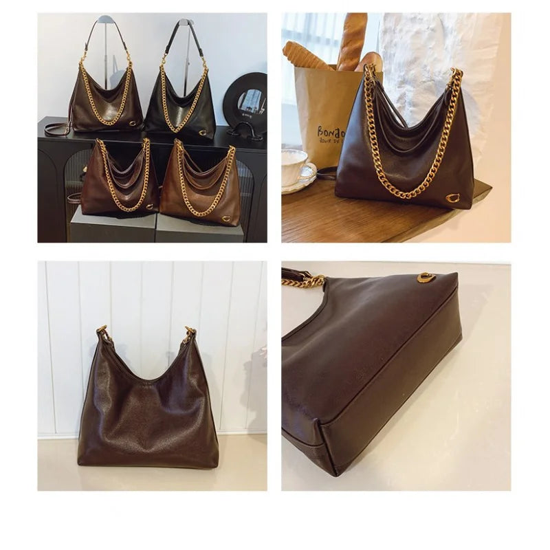 2025 New Fashion Women's Shoulder Bag with Fine Leather and Casual Vintage and Famous Durable Style Cc Gg