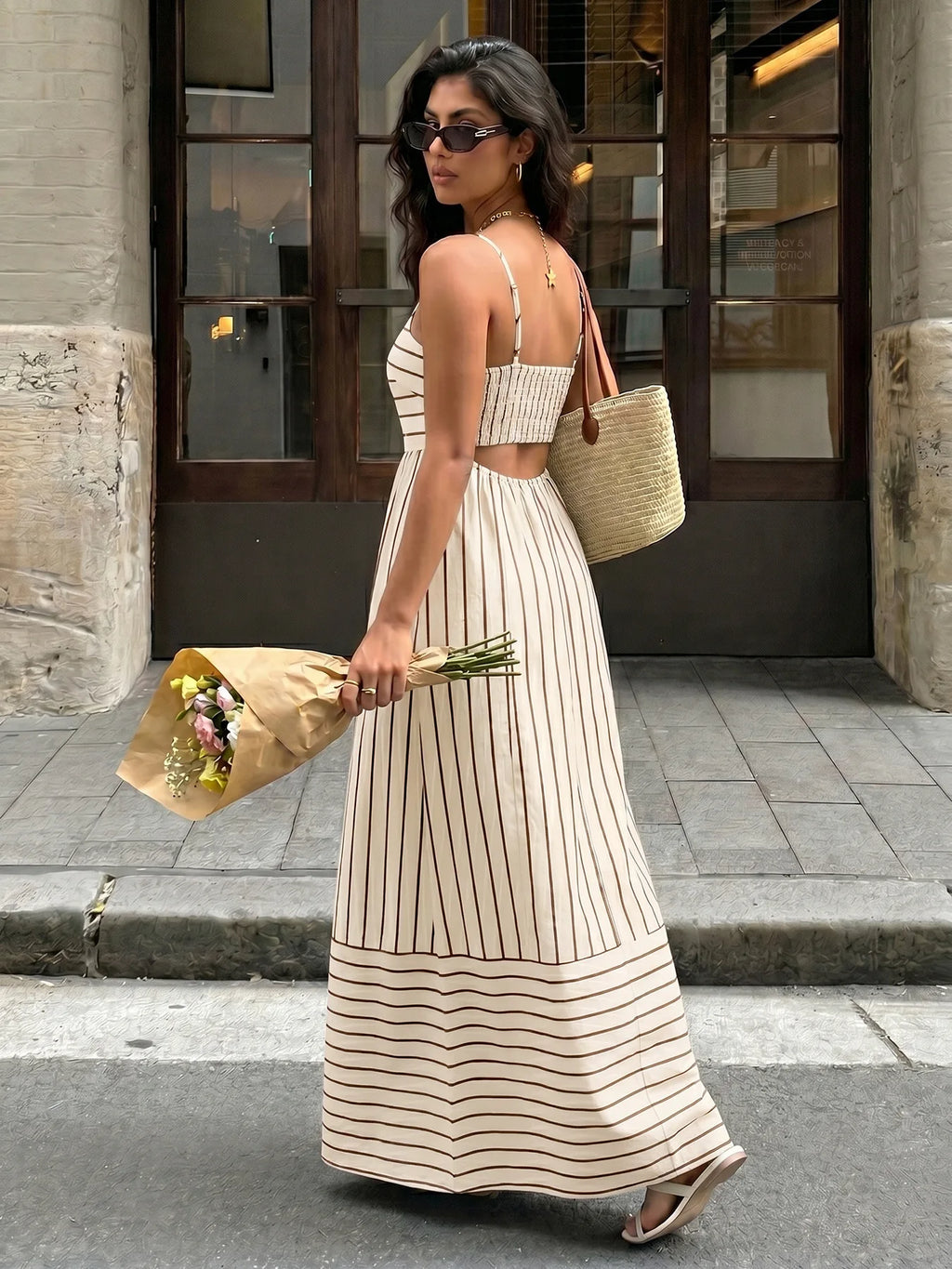Vestido Longo Listrado Riviera