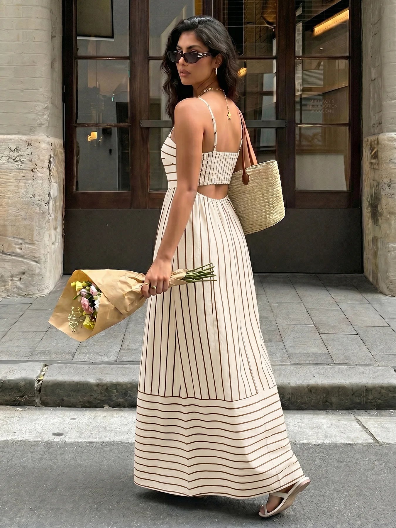 Vestido Longo Listrado Riviera