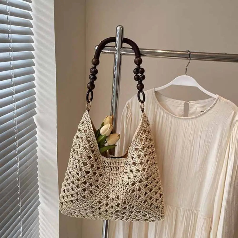 Bolsa Tote Maré em Palha Trançada