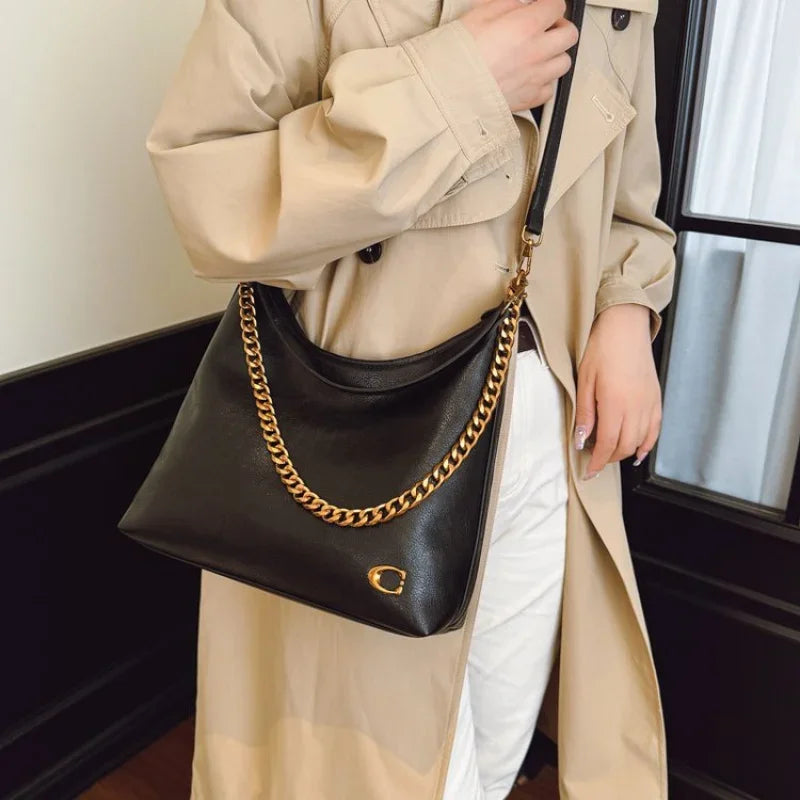 2025 New Fashion Women's Shoulder Bag with Fine Leather and Casual Vintage and Famous Durable Style Cc Gg