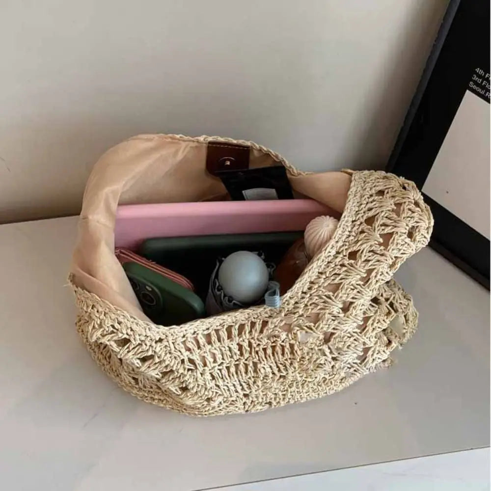 Bolsa Tote Maré em Palha Trançada