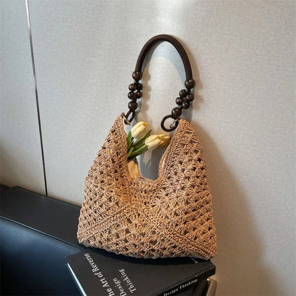 Bolsa Tote Maré em Palha Trançada