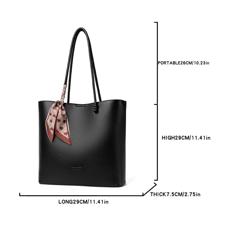 Genuine Brand Luxury Purses and Handbags Women Bags Designer Soft Leather Shoulder Top-handle Commute Bag Female Sac A Main Tote