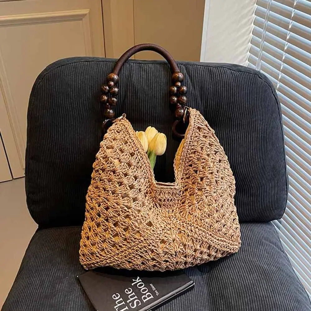 Bolsa Tote Maré em Palha Trançada