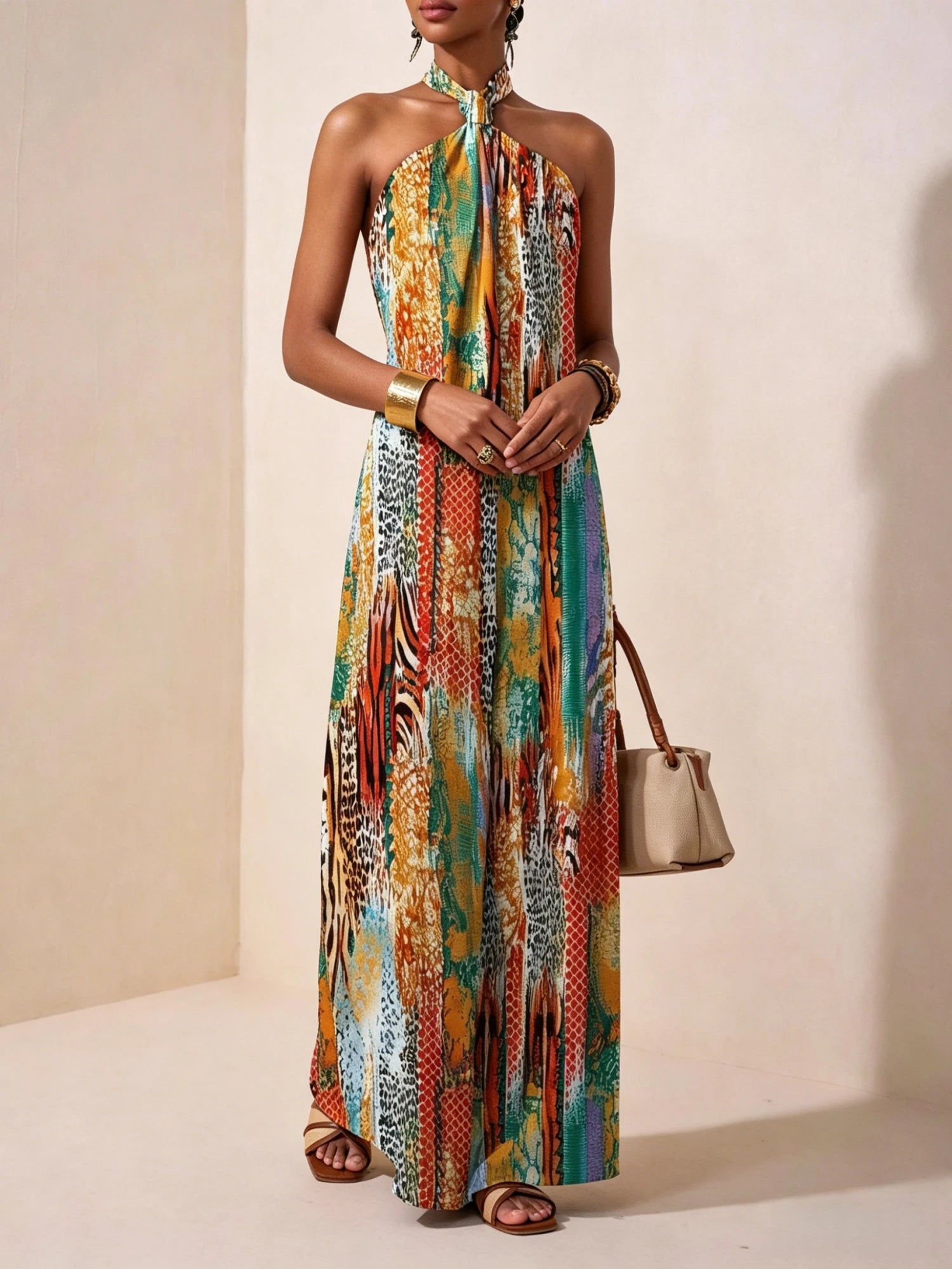 Vestido Longo Halter Serena