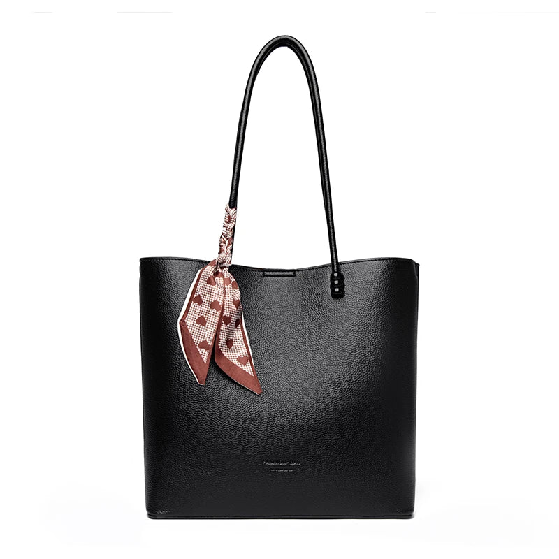 Genuine Brand Luxury Purses and Handbags Women Bags Designer Soft Leather Shoulder Top-handle Commute Bag Female Sac A Main Tote